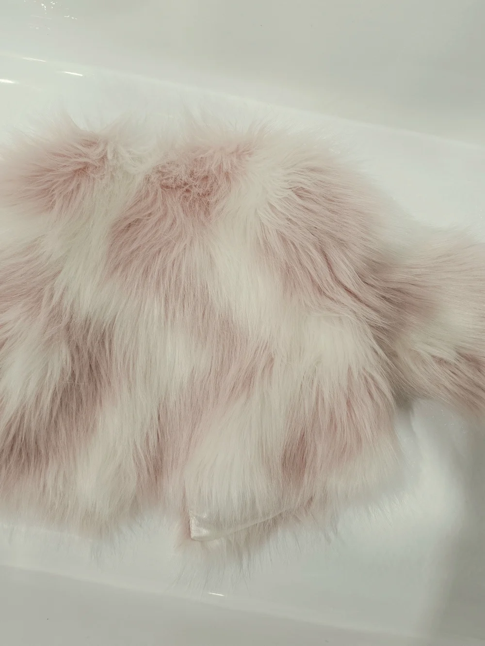 Genuine Kids Pink & White Faux Fur Jacket - Plush Puff Coat